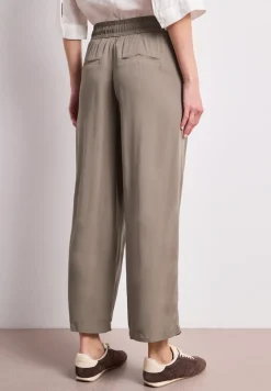 Pantalon taille haute wide leg coupe décontractée