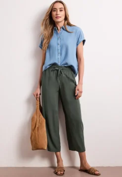 Pantalon taille haute wide leg coupe décontractée