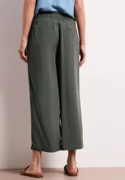 Pantalon taille haute wide leg coupe décontractée