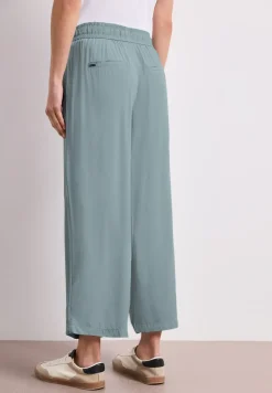 Pantalon taille haute wide leg coupe décontractée