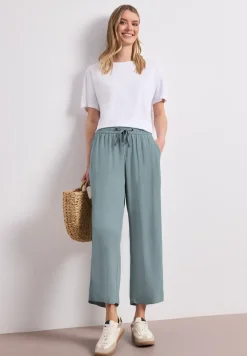 Pantalon taille haute wide leg coupe décontractée
