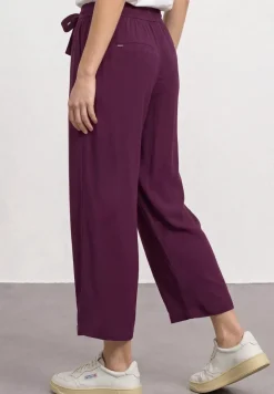 Pantalon taille haute wide leg coupe décontractée