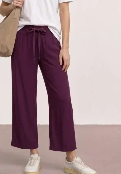 Pantalon taille haute wide leg coupe décontractée
