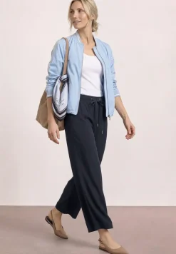 Pantalon taille haute wide leg coupe décontractée