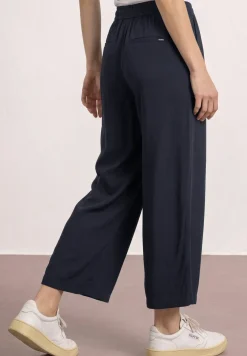 Pantalon taille haute wide leg coupe décontractée