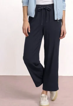 Pantalon taille haute wide leg coupe décontractée