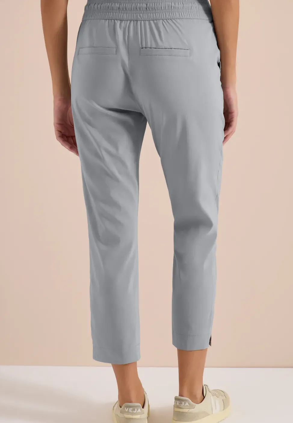 Pantalon taille mi-haute coupe slim