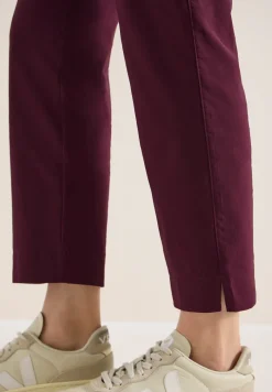 Pantalon taille mi-haute coupe slim