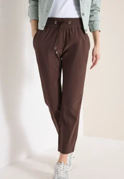 Pantalon taille mi-haute coupe slim