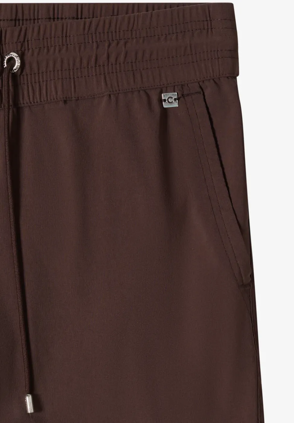 Pantalon taille mi-haute coupe slim