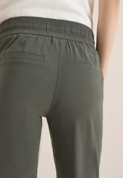 Pantalon taille mi-haute coupe slim