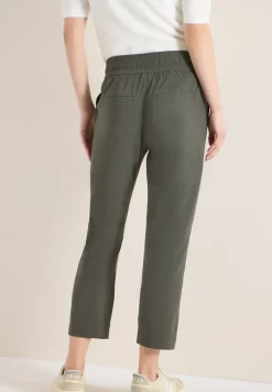 Pantalon taille mi-haute coupe slim