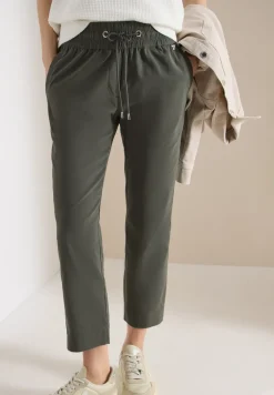 Pantalon taille mi-haute coupe slim