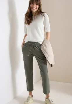 Pantalon taille mi-haute coupe slim
