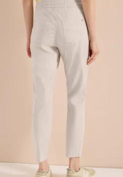 Pantalon taille mi-haute à coupe slim avec effet délavé