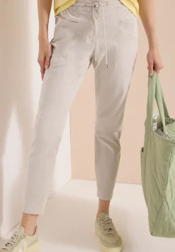 Pantalon taille mi-haute à coupe slim avec effet délavé