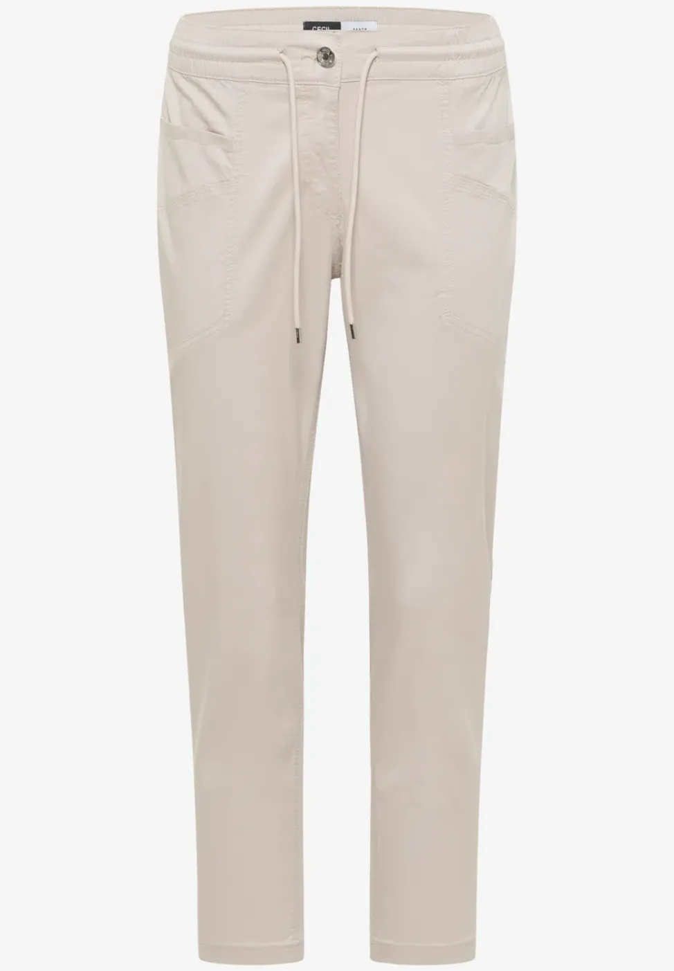 Pantalon taille mi-haute à coupe slim avec effet délavé