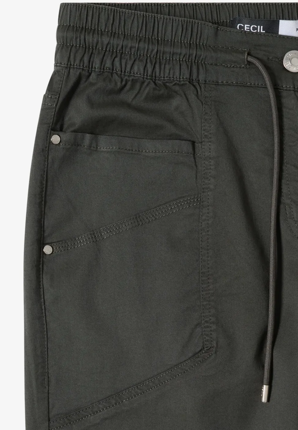 Pantalon taille mi-haute à coupe slim avec effet délavé