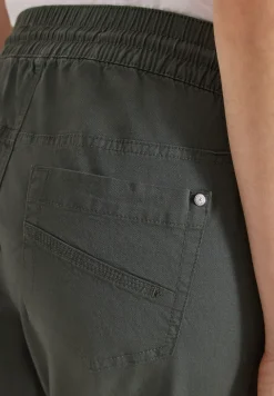Pantalon taille mi-haute à coupe slim avec effet délavé