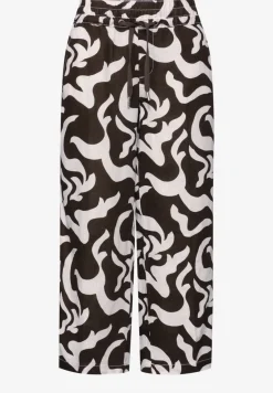 Pantalon 7/8 taille mi-haute wide leg imprimé