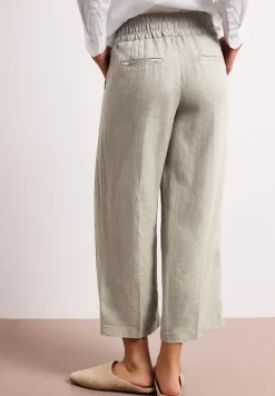 Pantalon wide leg coupe loose en lin