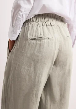 Pantalon wide leg coupe loose en lin