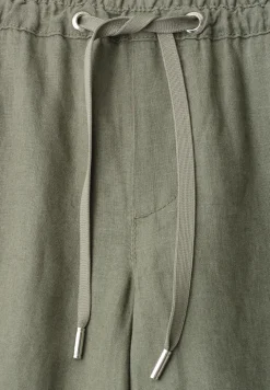 Pantalon wide leg coupe loose en lin