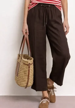 Pantalon wide leg coupe loose en lin
