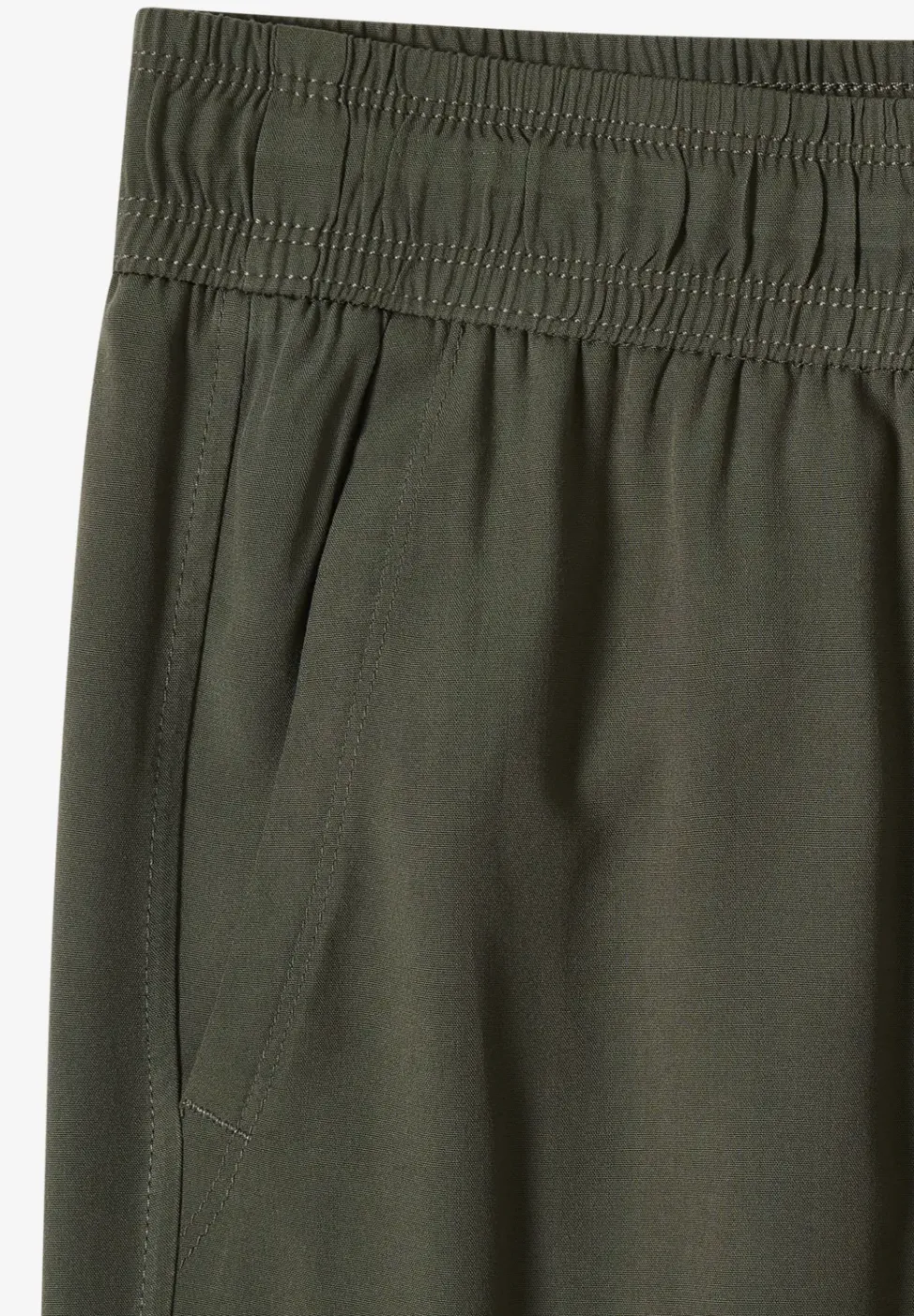 Pantalon 3/4 wide leg en coupe décontractée
