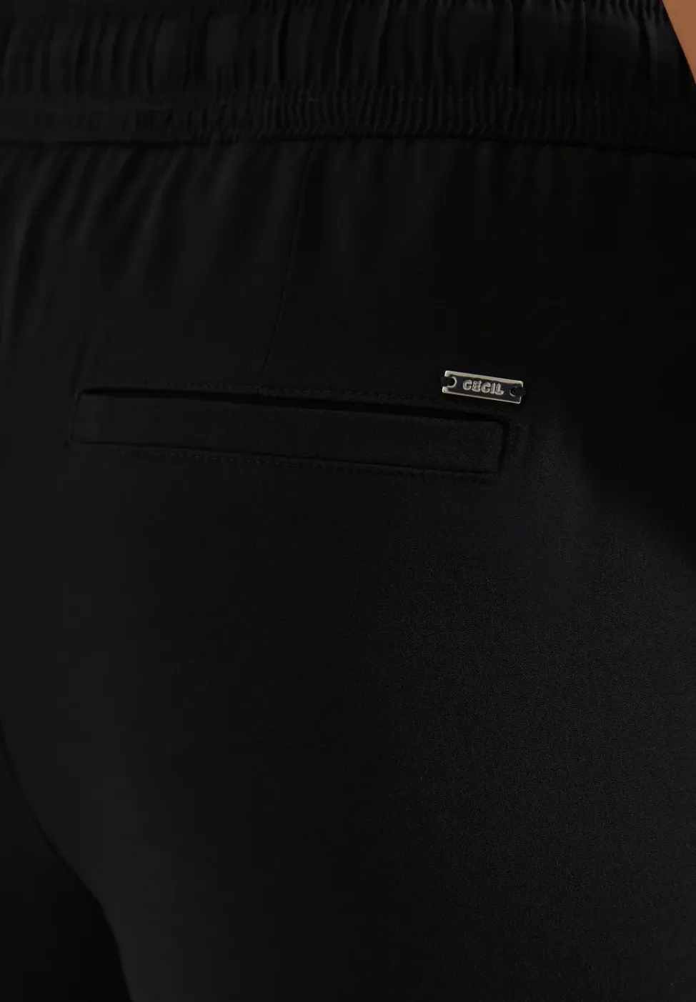 Pantalon 3/4 wide leg en coupe décontractée