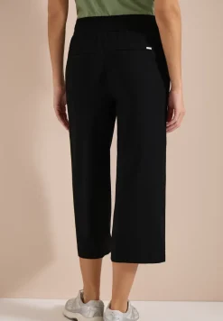 Pantalon 3/4 wide leg en coupe décontractée