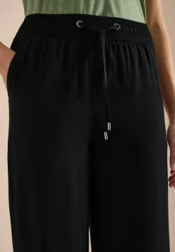 Pantalon 3/4 wide leg en coupe décontractée