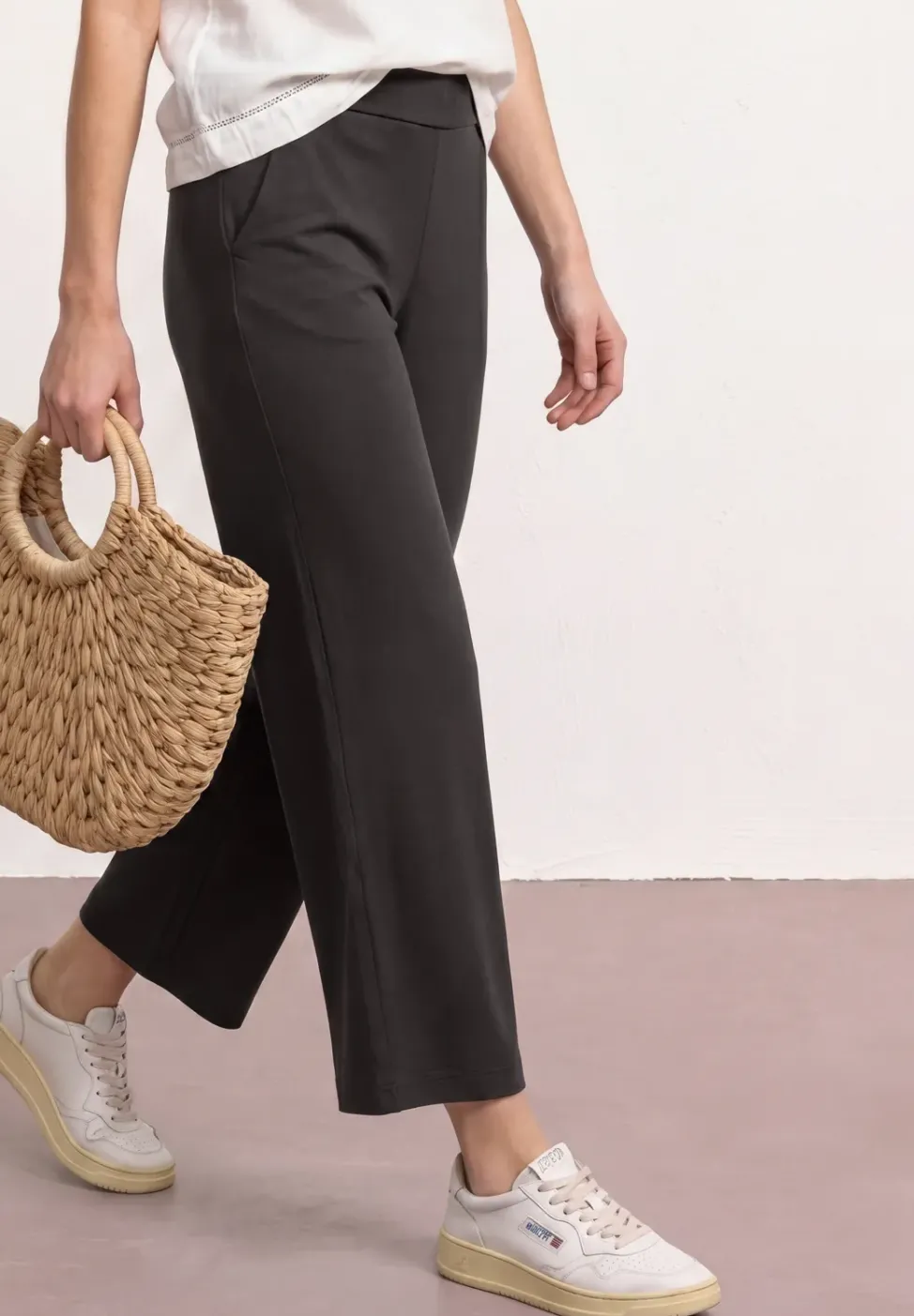 Pantalon 7/8 Wide Leg en Loose Fit