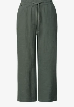 Pantalon wide leg en mousseline coupe décontractée