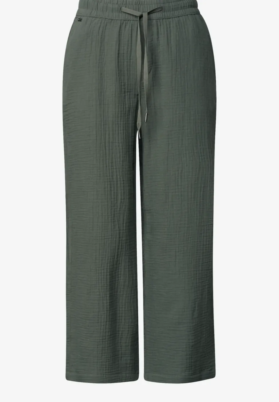 Pantalon wide leg en mousseline coupe décontractée