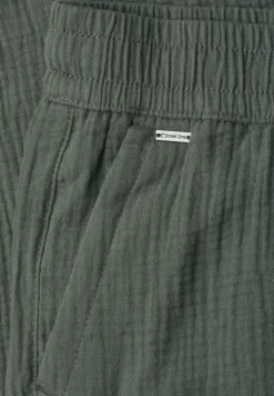 Pantalon wide leg en mousseline coupe décontractée