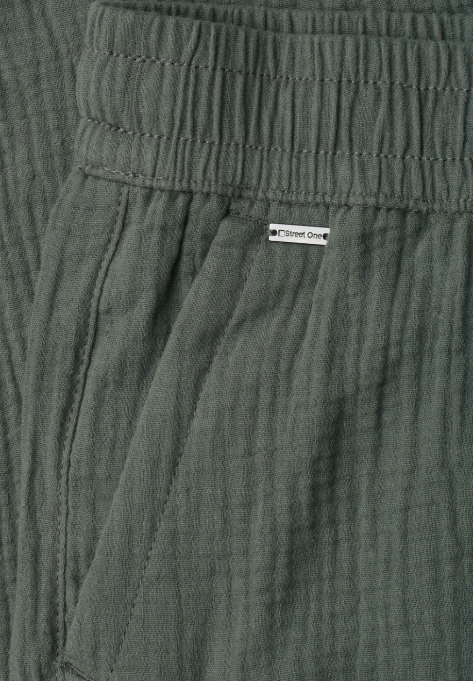 Pantalon wide leg en mousseline coupe décontractée