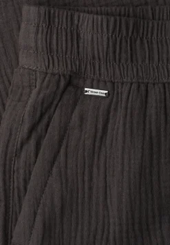 Pantalon wide leg en mousseline coupe décontractée