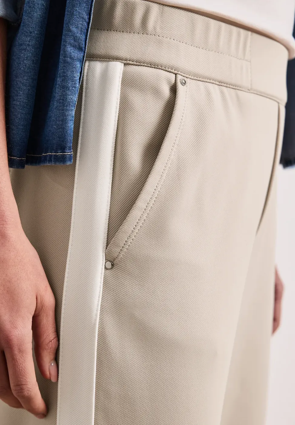 Pantalon Wide Leg à rayures gallon