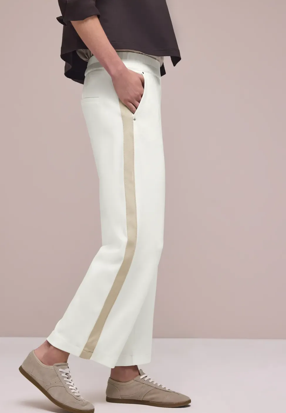 Pantalon Wide Leg à rayures gallon