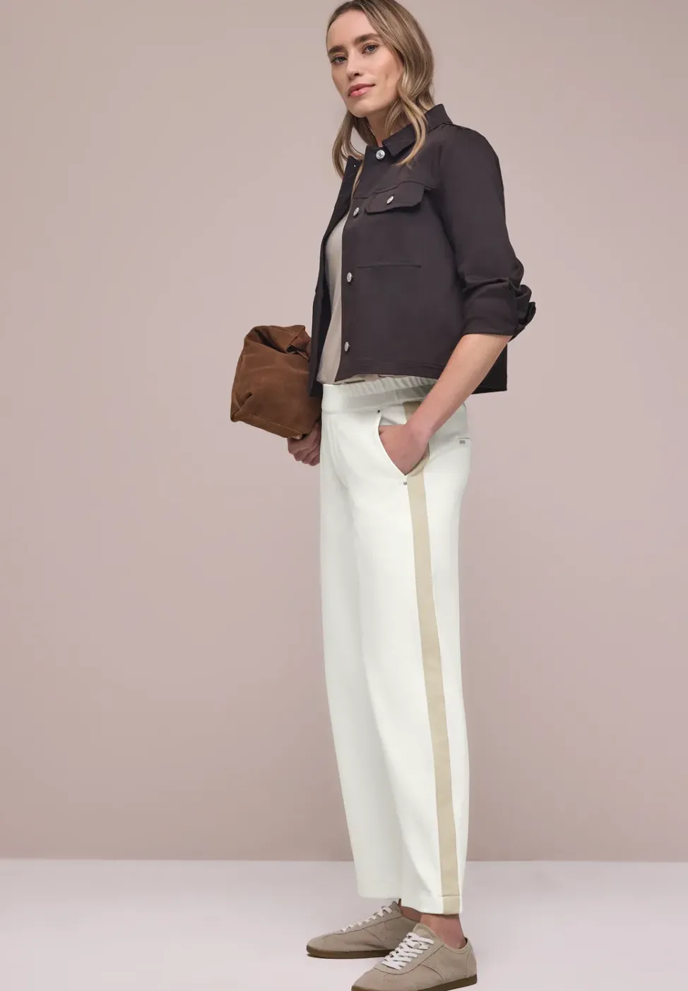Pantalon Wide Leg à rayures gallon