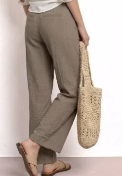 Pantalon Wide Legs avec ceinture, coupe décontractée