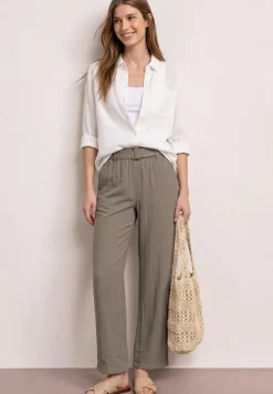 Pantalon Wide Legs avec ceinture, coupe décontractée