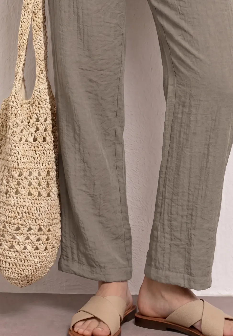 Pantalon Wide Legs avec ceinture, coupe décontractée
