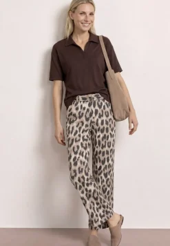 Pantalon Wide Legs avec ceinture et imprimé léopard