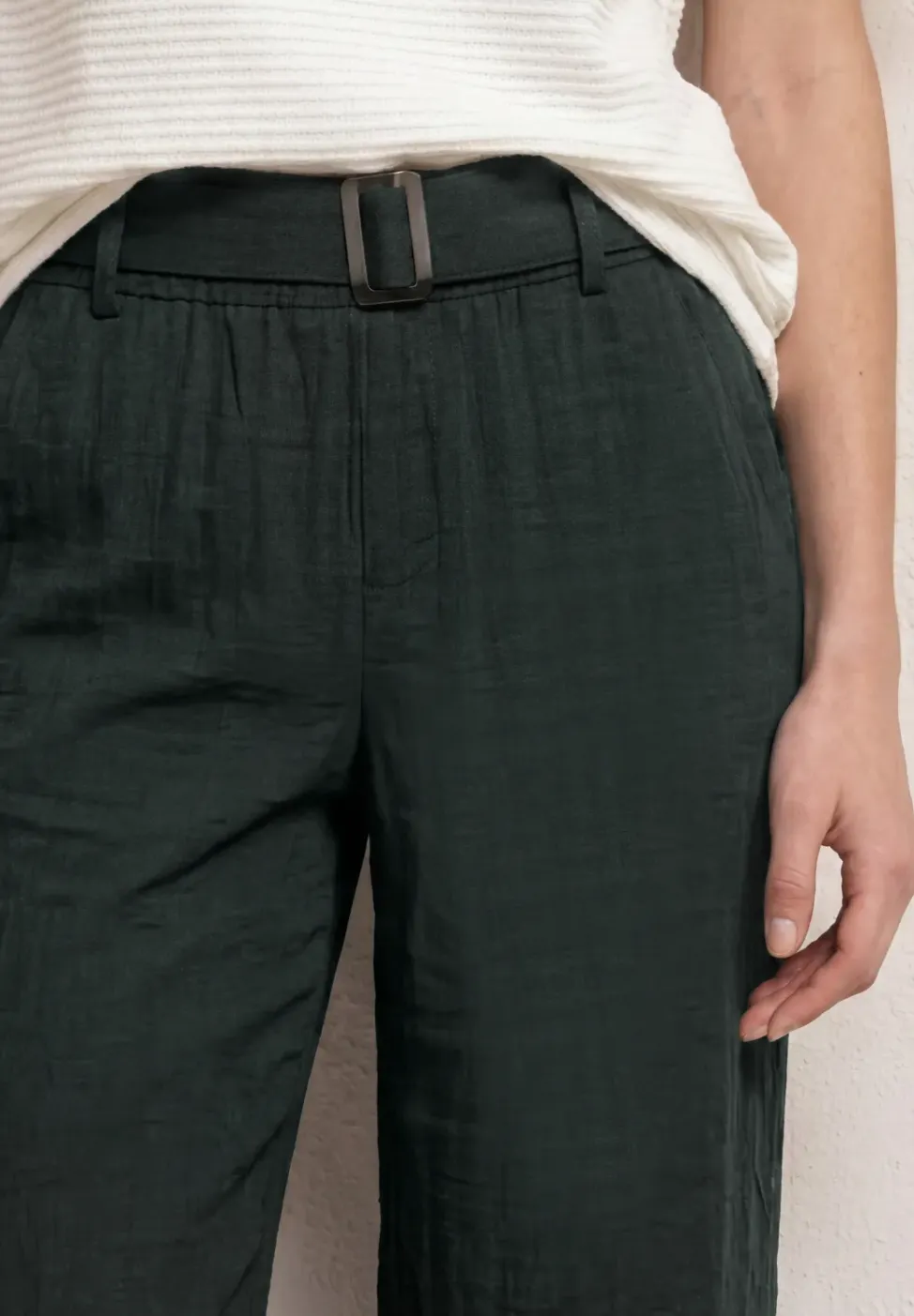 Pantalon Wide Legs avec ceinture, coupe décontractée