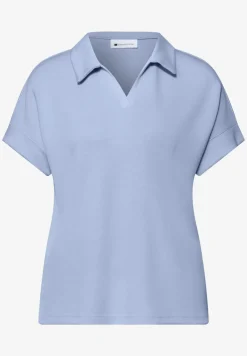 Polo à manches courtes avec détail de côtes