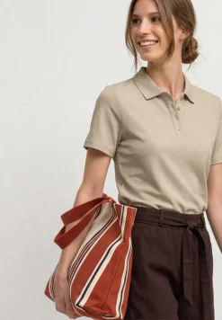 Polo à manches courtes en maille côtelée