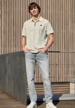 Polo à manches courtes au look space-dye