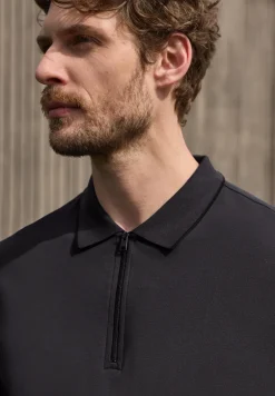 Polo à manches courtes avec fermeture zip